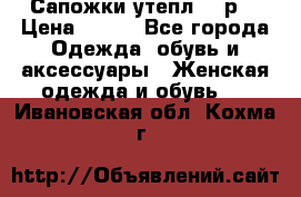 Сапожки утепл. 39р. › Цена ­ 650 - Все города Одежда, обувь и аксессуары » Женская одежда и обувь   . Ивановская обл.,Кохма г.